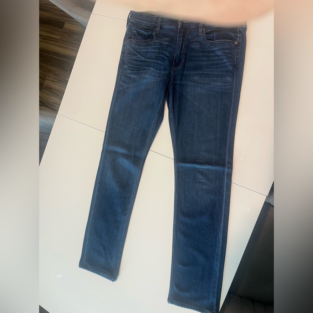 PAIGE Men's Dark Blue Slim Jeans - Picture 3 of 7